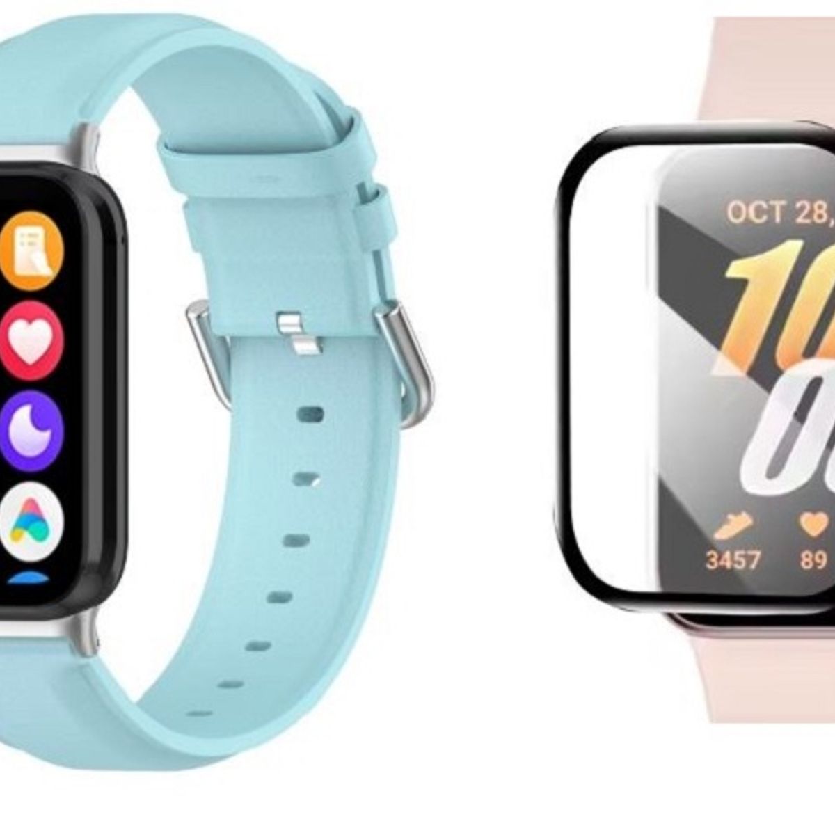 GENERICO - Correa compatible de cuero Smart Band 9 Pro 8 Pro para Xiaomi