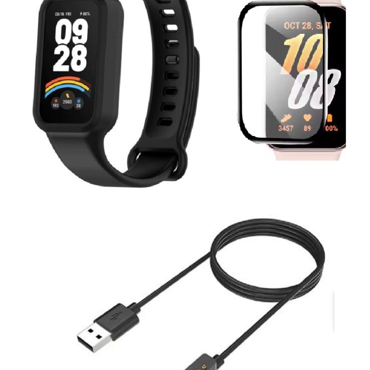 GENERICO - Correa Silicona compatible Mi Smart Xiaomi Band 3, 9 Active