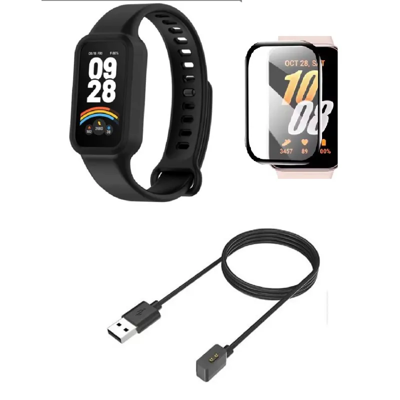 GENERICO - Correa Silicona compatible Mi Smart Xiaomi Band 3, 9 Active