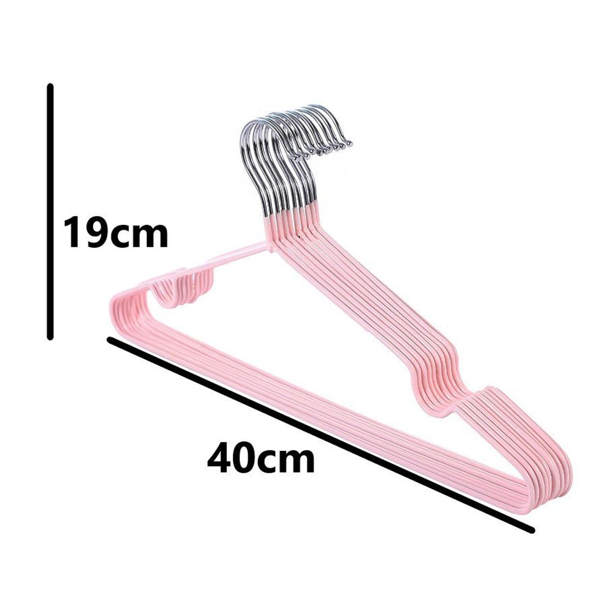 GENERICO - 20 Ganchos Percha Colgadores Para Ropa - Rosado