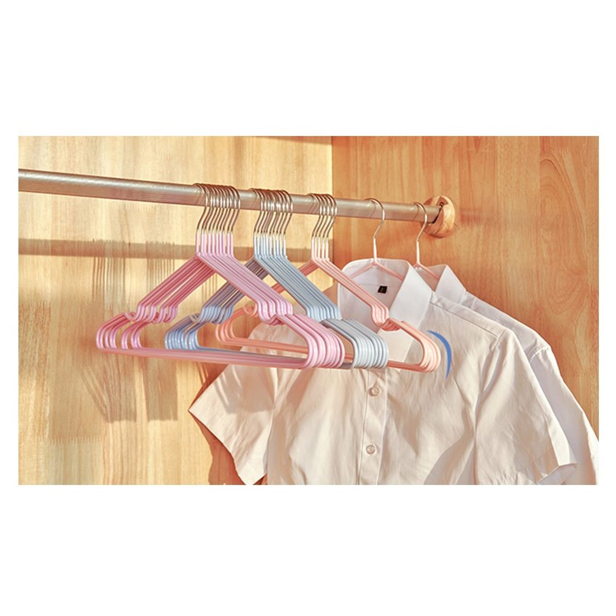 GENERICO - 20 Ganchos Percha Colgadores Para Ropa - Morado