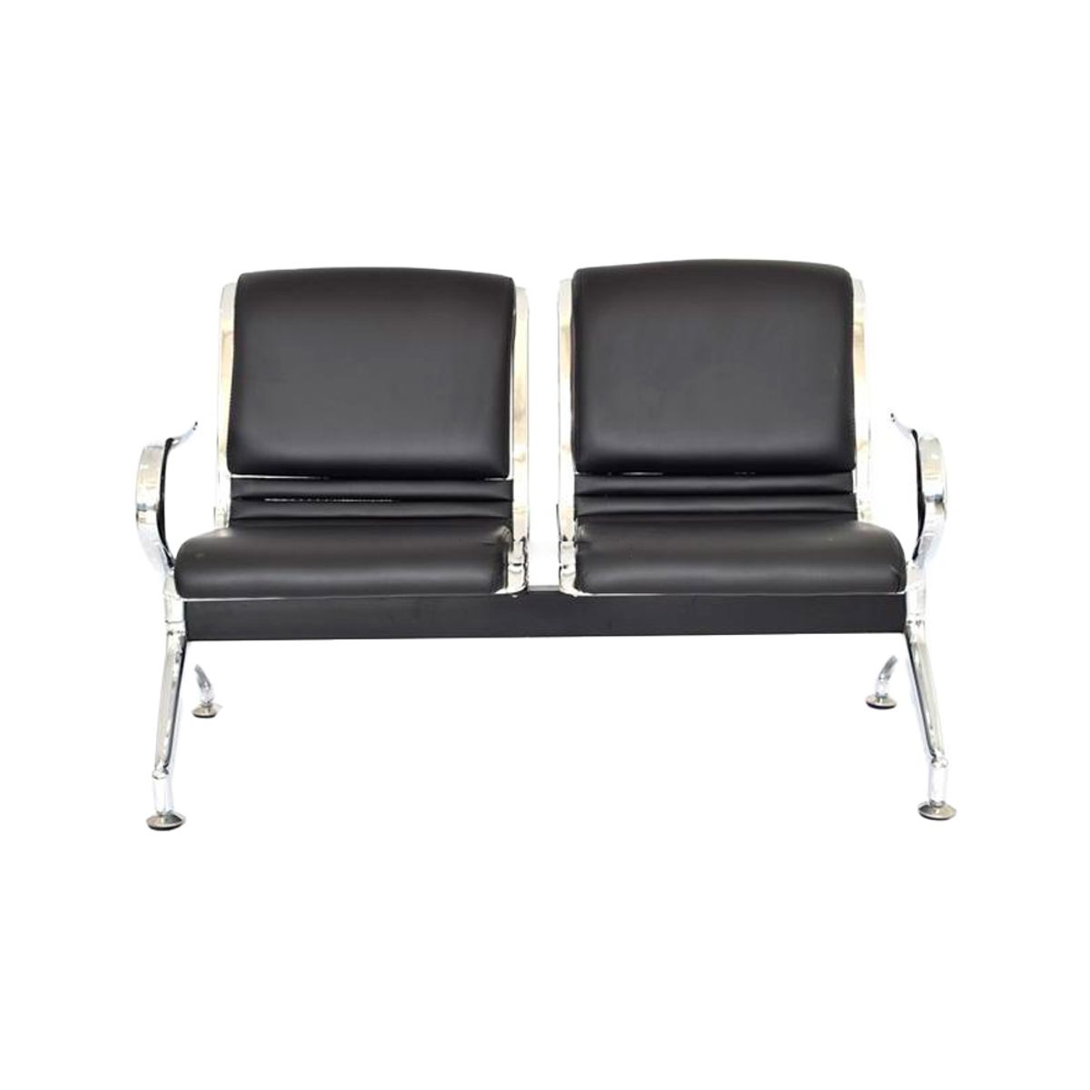 OFIDEAS - Butaca De Espera Negro 2 Cuerpos-Tandem Aeropuerto Full Tapiz Ofideas