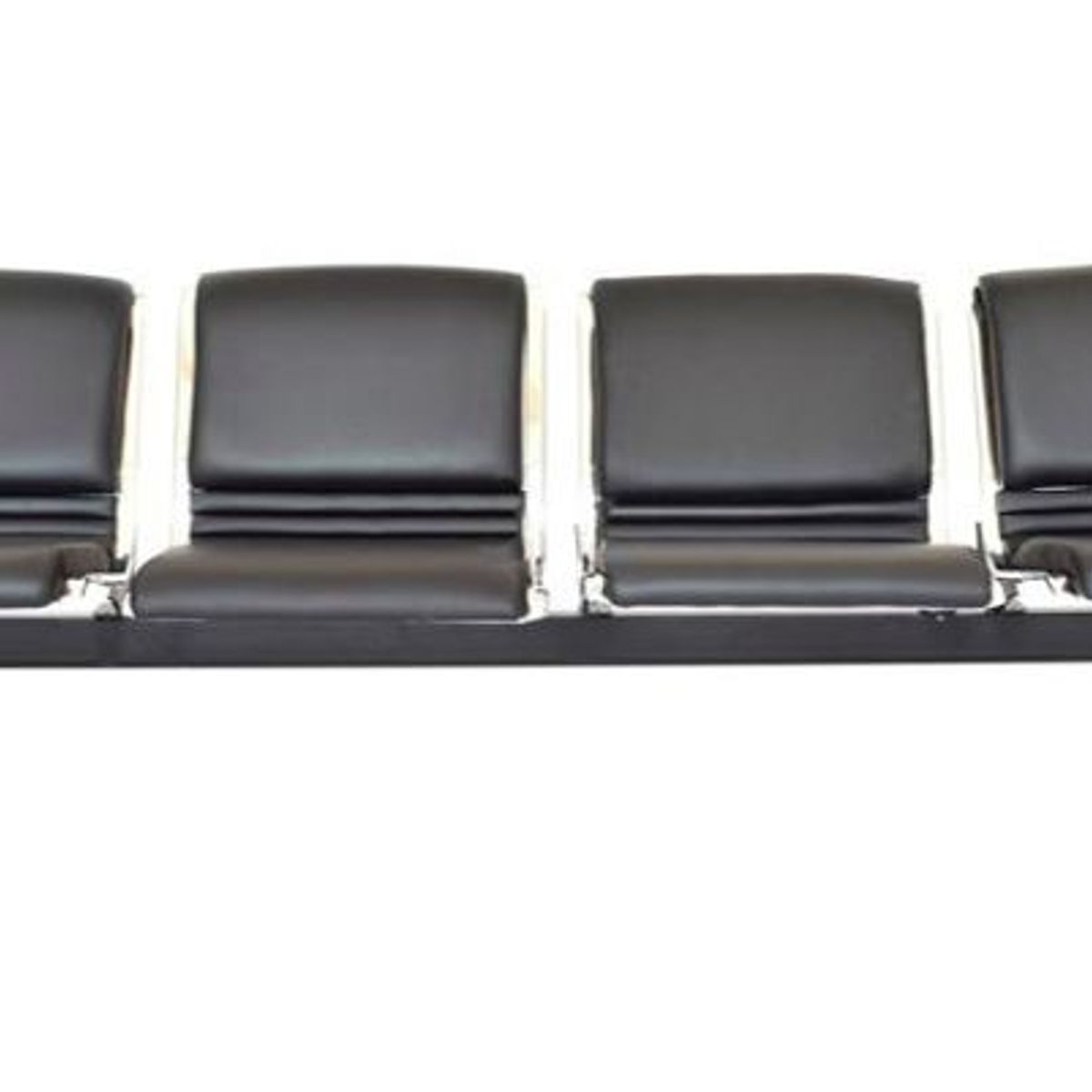 OFIDEAS - Butaca De Espera Negro 4 Cuerpos-Tandem Aeropuerto Full Tapiz Ofideas