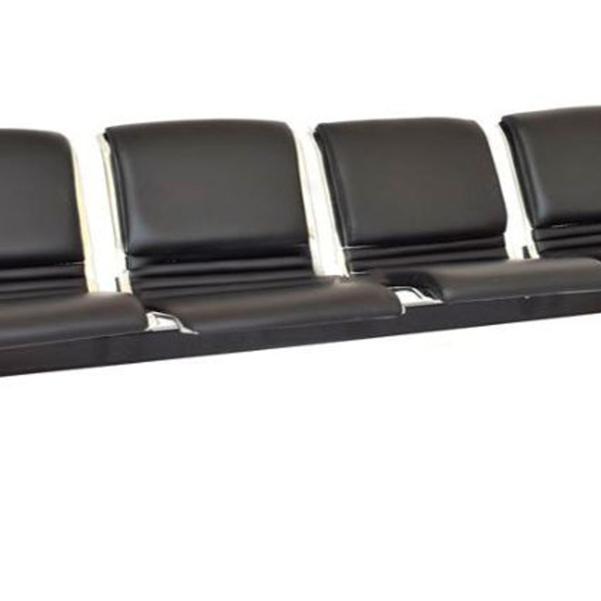 OFIDEAS - Butaca De Espera Negro 4 Cuerpos-Tandem Aeropuerto Full Tapiz Ofideas