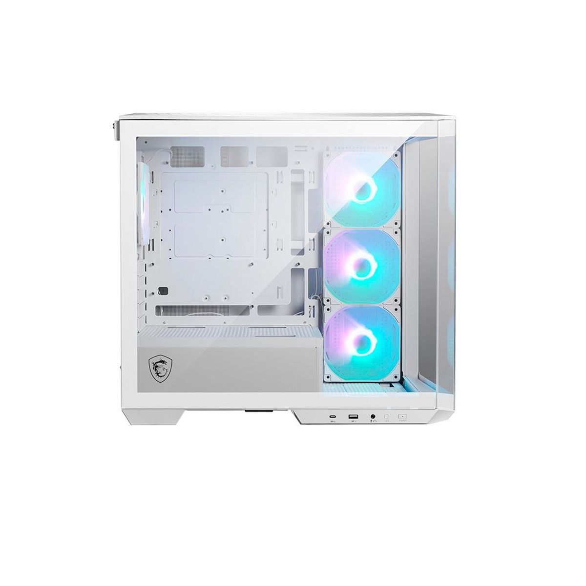 MSI - Case MSI MAG PANO M100R PZ Blanco ARGB Vidrio Templado Micro-ATX Tower