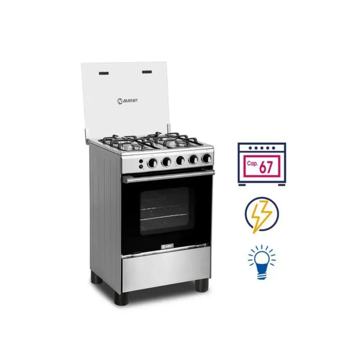 MIRAY - Cocina a GLP Miray Olmo 4 hornillas