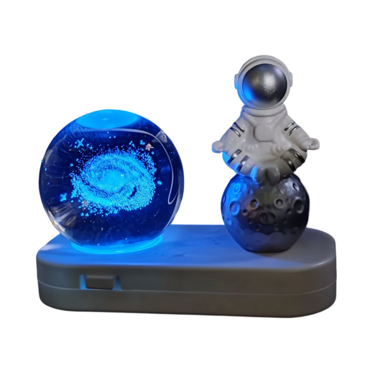 ELMEJORPRECIO - Lampara Astronauta Con Esfera 3D Y Luces De Colores Diseño Galaxia