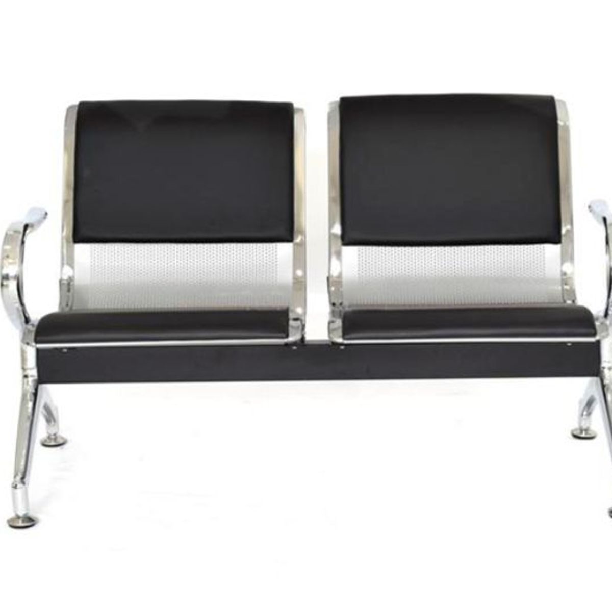 OFIDEAS - Butaca De Espera Negro 2 Cuerpos-Tandem Aeropuerto Semi Tapiz Ofideas
