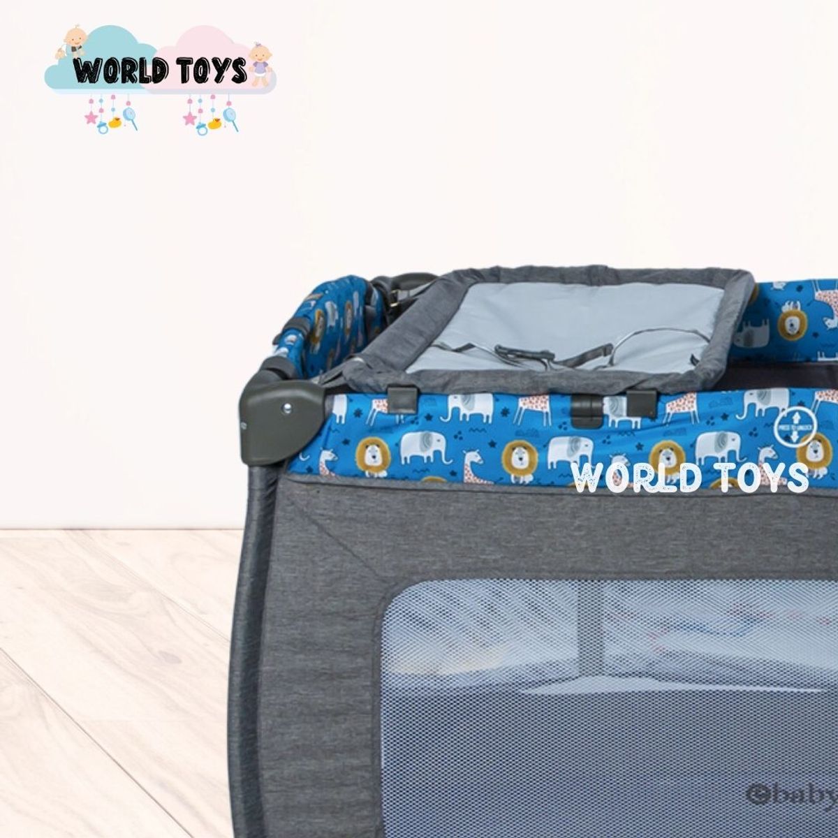 EBABY - Cuna Corral de Lujo «KENDALL» Edición Limitada Blue