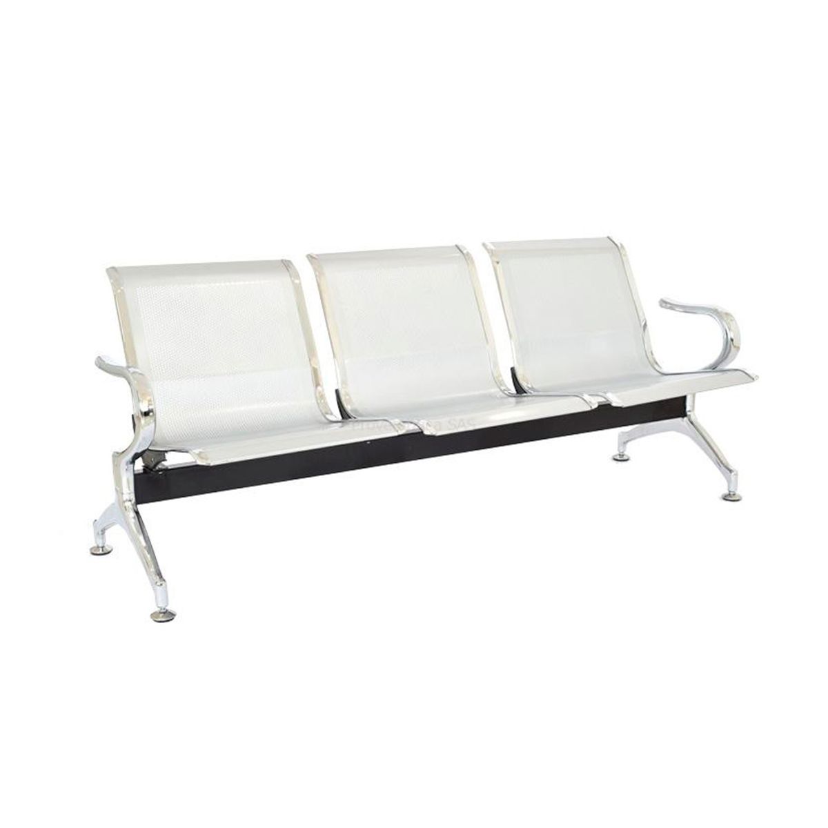 OFIDEAS - Banqueta de Espera - Tandem Sin Tapiz 3 Asientos blanco Ofideas