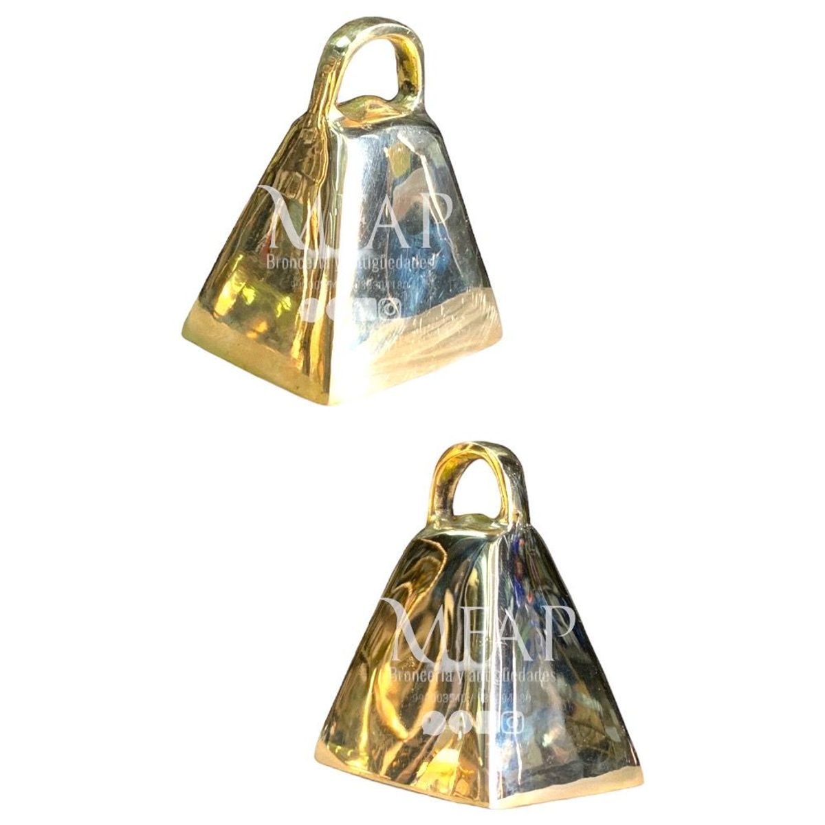 MFAP BRONCERIA Y ANTIGUEDADES - cencerro mediano en bronce