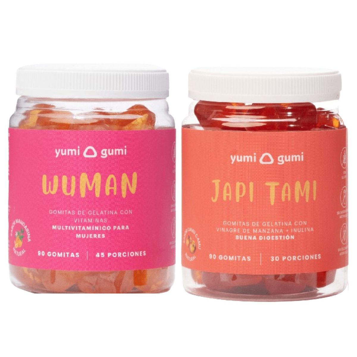 YUMI GUMI - Pack Wuman + Japi Tami Gomitas Yumi Gumi 90 Und Camu Camu