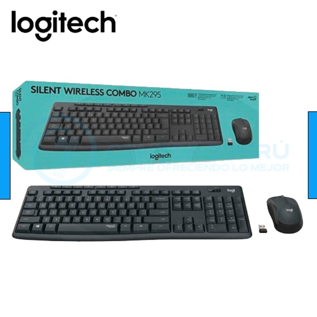 LOGITECH - TECLADO LOGITECH + MOUSE MK295 WIRELESS USB BLACK