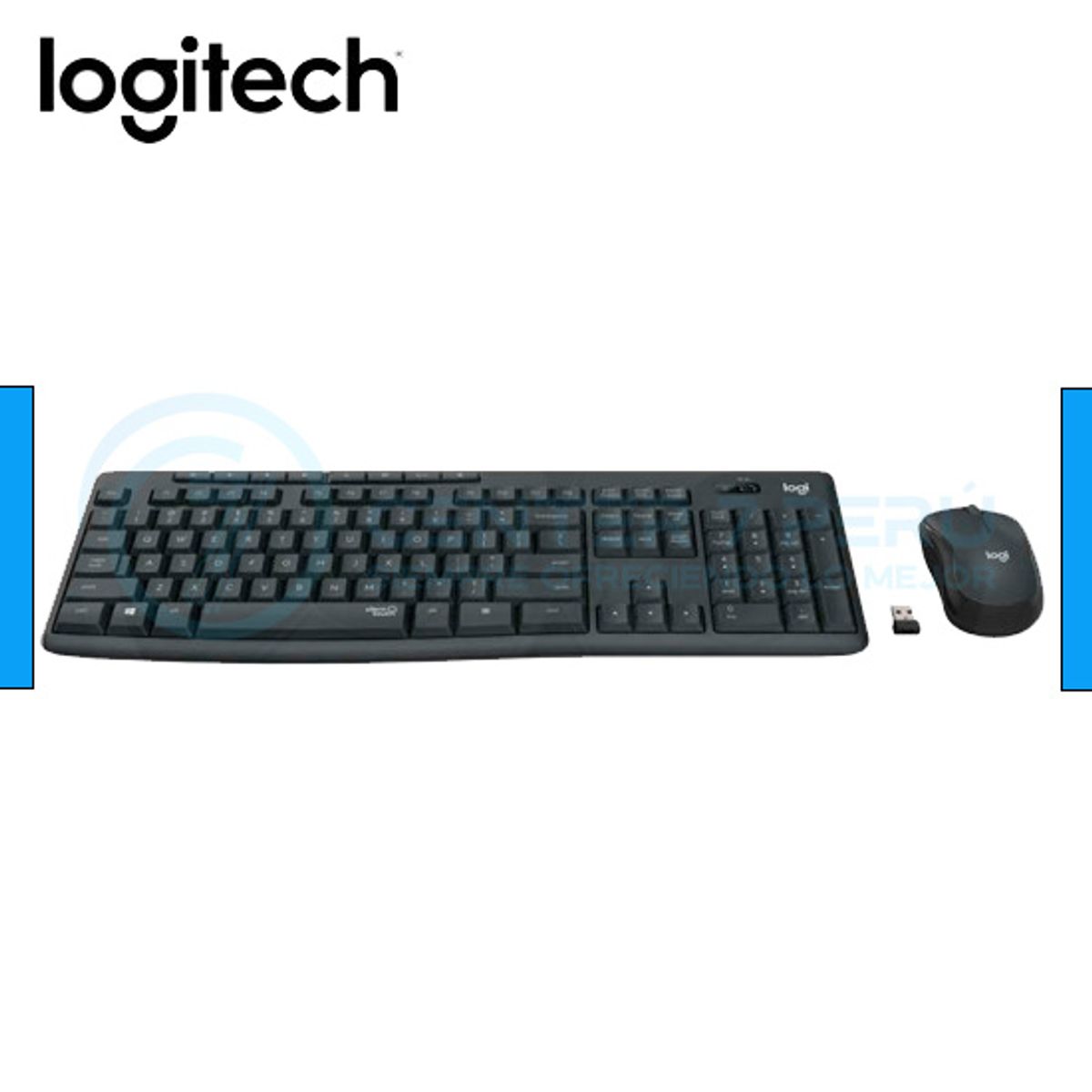 LOGITECH - TECLADO LOGITECH + MOUSE MK295 WIRELESS USB BLACK