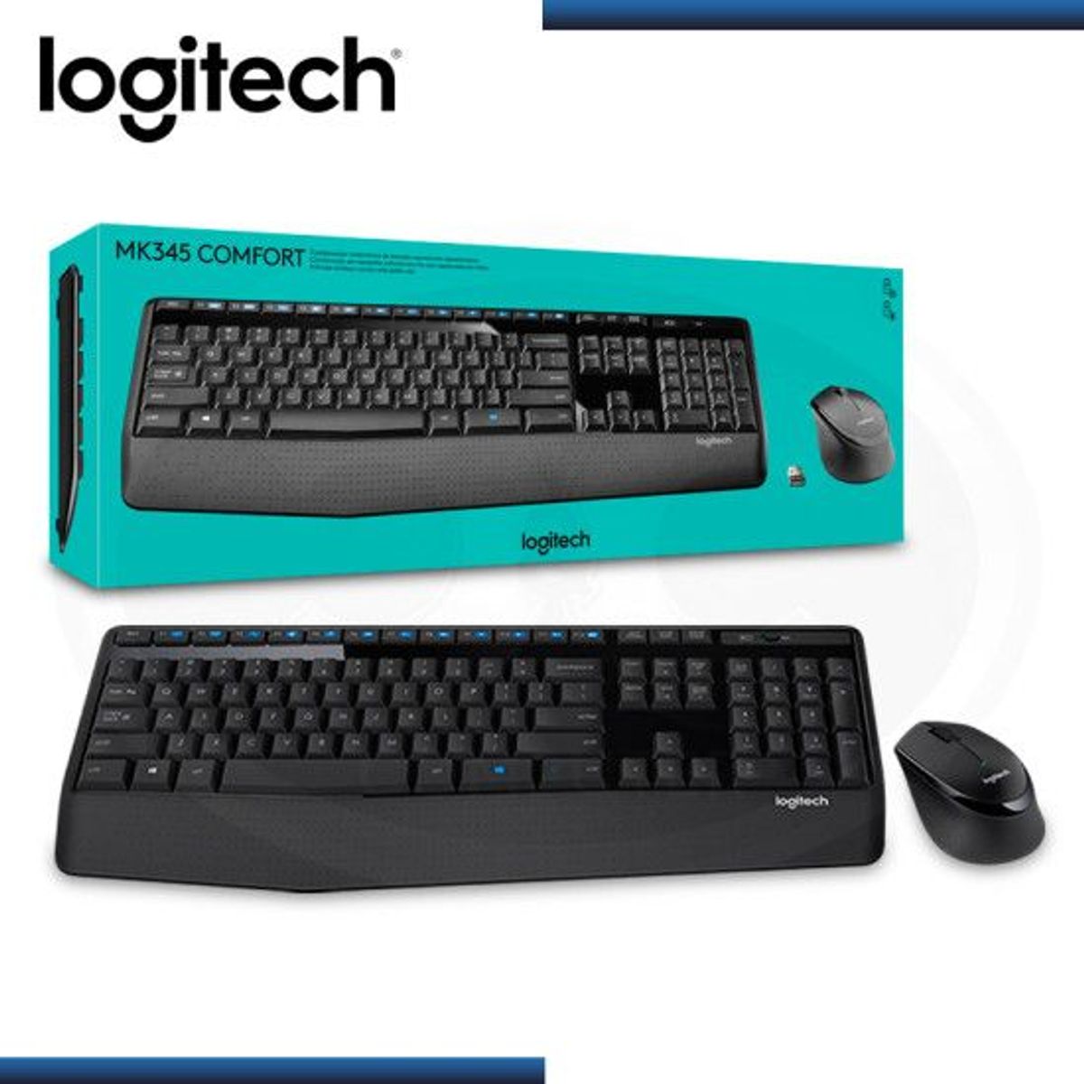 LOGITECH - TECLADO LOGITECH + MOUSE MK345 WIRELESS USB SP BLACK