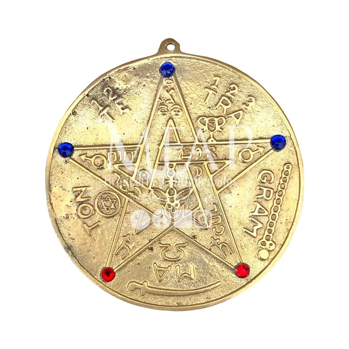 MFAP BRONCERIA Y ANTIGUEDADES - pentagrama grande en bronce