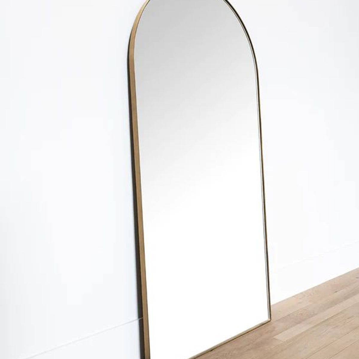 GENERICO - ESPEJO OVERSIZE DE ARCO ZEUS DORADO MADERA MDF 185 X 100 CM VIDRIO BELGA 4MM