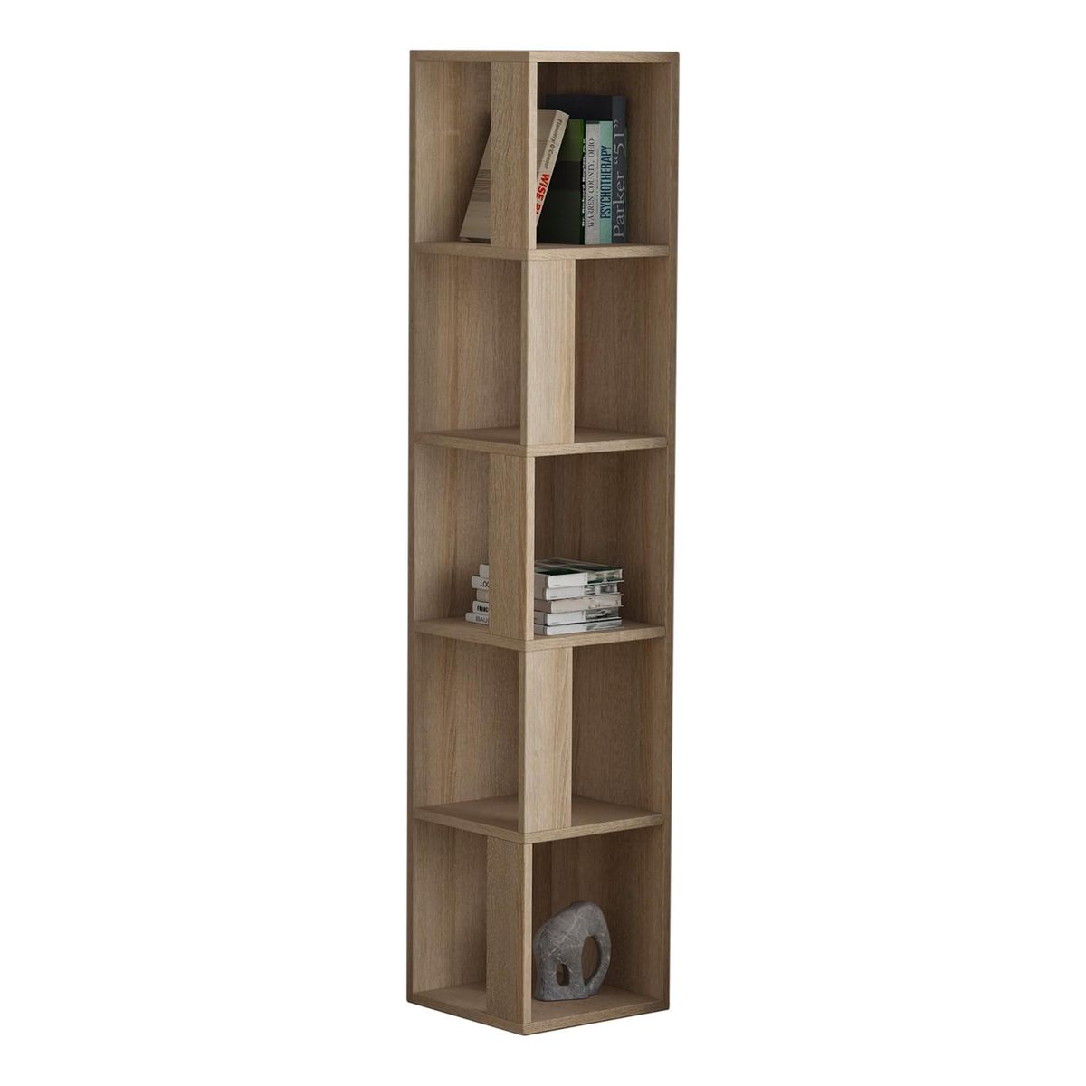 GENERICO - Librero Esquinero Multifuncional Melamina Duna 170m