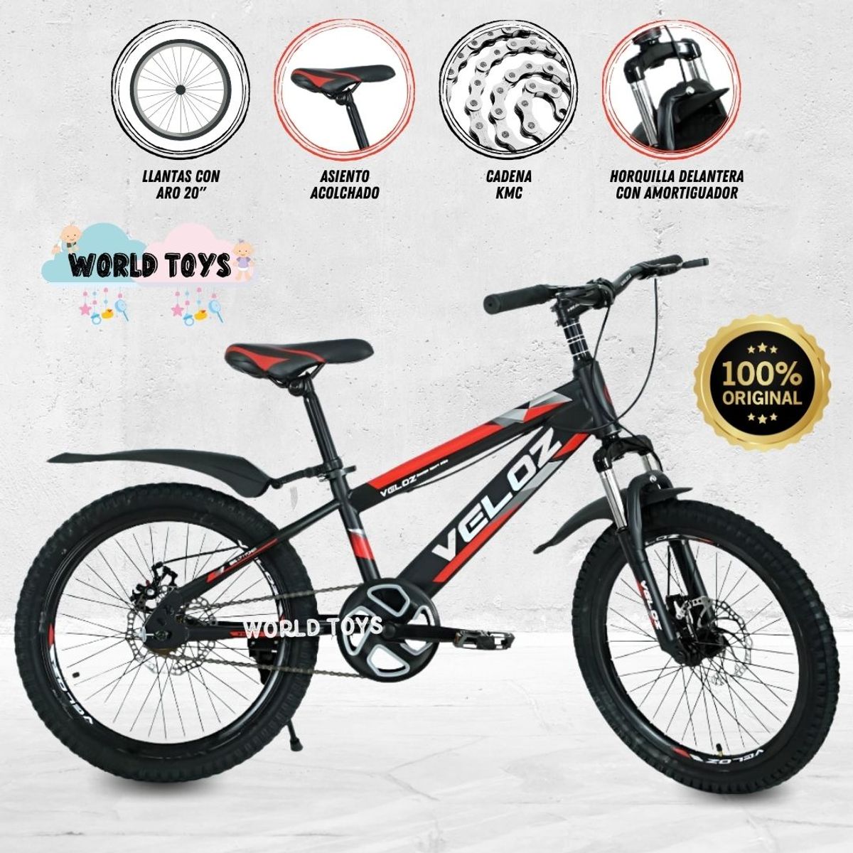 VELOX - Bicicleta Deportiva Aro 20 «PALMEIRA» Red