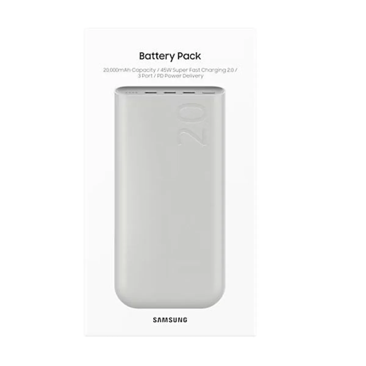 SAMSUNG - Power Bank 20000mAh Samsung 45W Super Carga Rápida - Beige