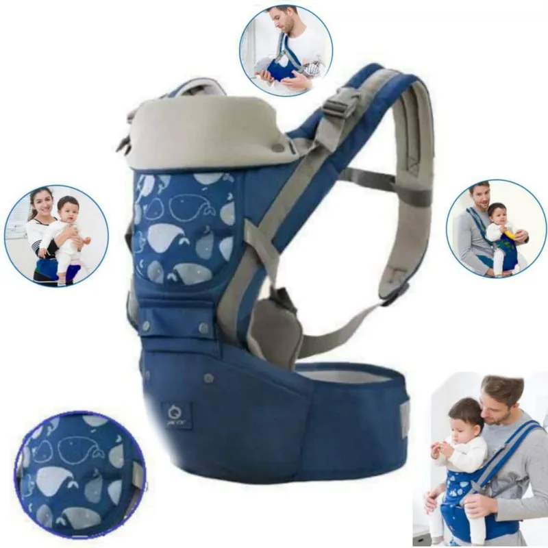 GENERICO - Canguro Para Bebé Ergonómico Ballena 3 en 1 AZUL