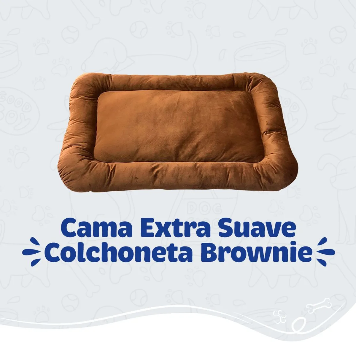 GENERICO - CAMA COLCHONETA PARA PERRO COLOR MARRON