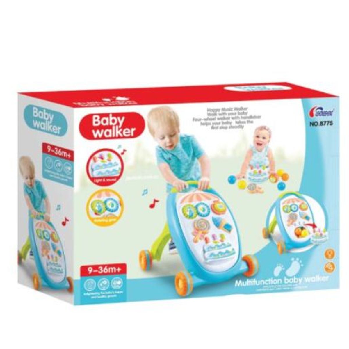 GENERICO - Caminador y Andadera Musical para Bebé en Color Celeste