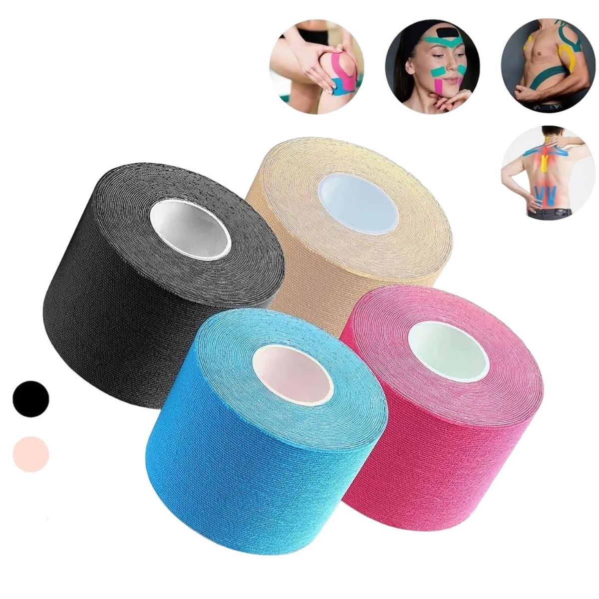 GENERICO - CINTA DE KINESIOLOGÍA FISIO DEPORTIVO SOPORTE PARA LESIONES