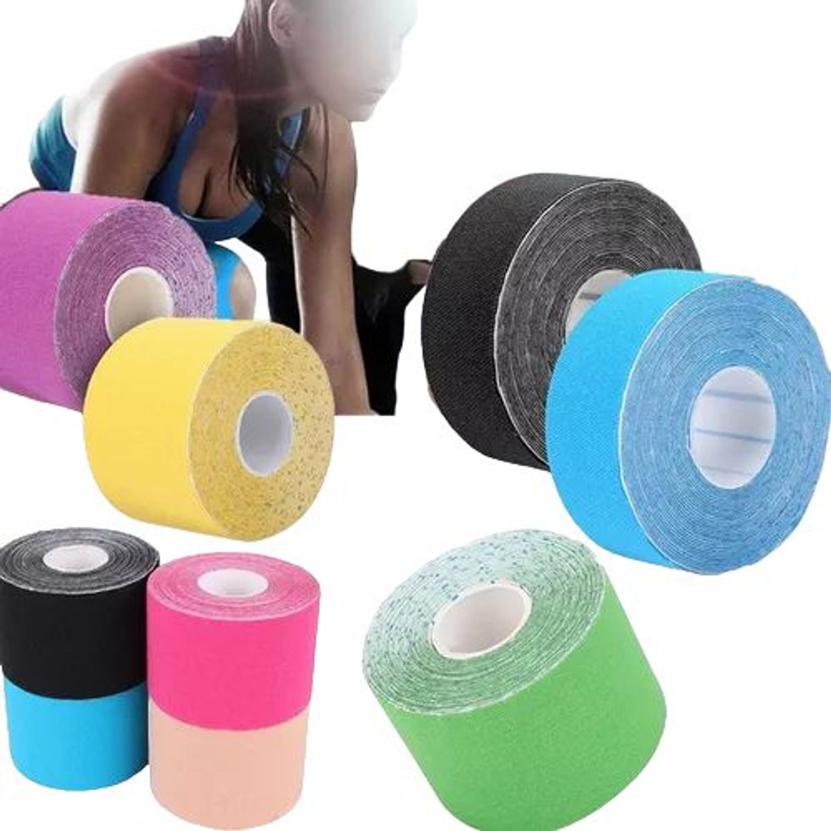 GENERICO - CINTA DE KINESIOLOGÍA FISIO DEPORTIVO SOPORTE PARA LESIONES