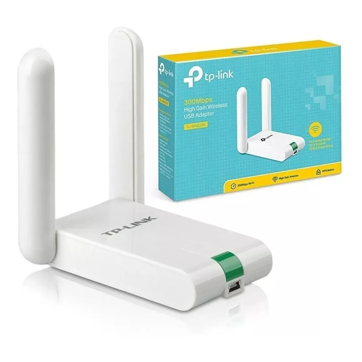 TP LINK - Adaptador USB Tp-Link Inalámbrico 300Mbps TL-WN822N