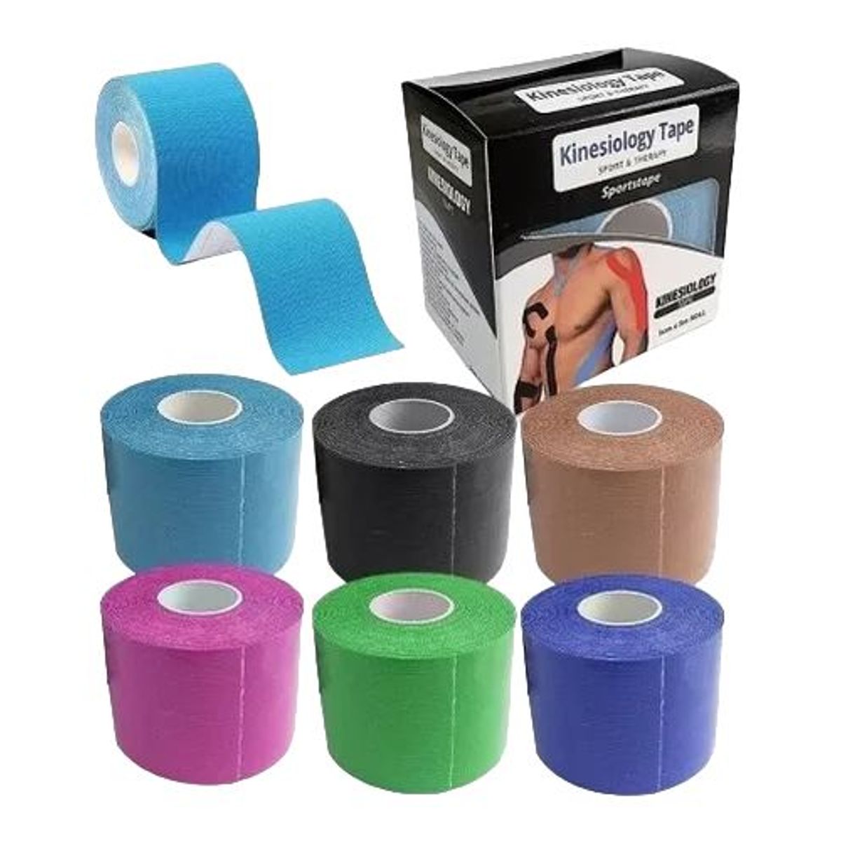 GENERICO - CINTA DE KINESIOLOGÍA FISIO DEPORTIVO SOPORTE PARA LESIONES