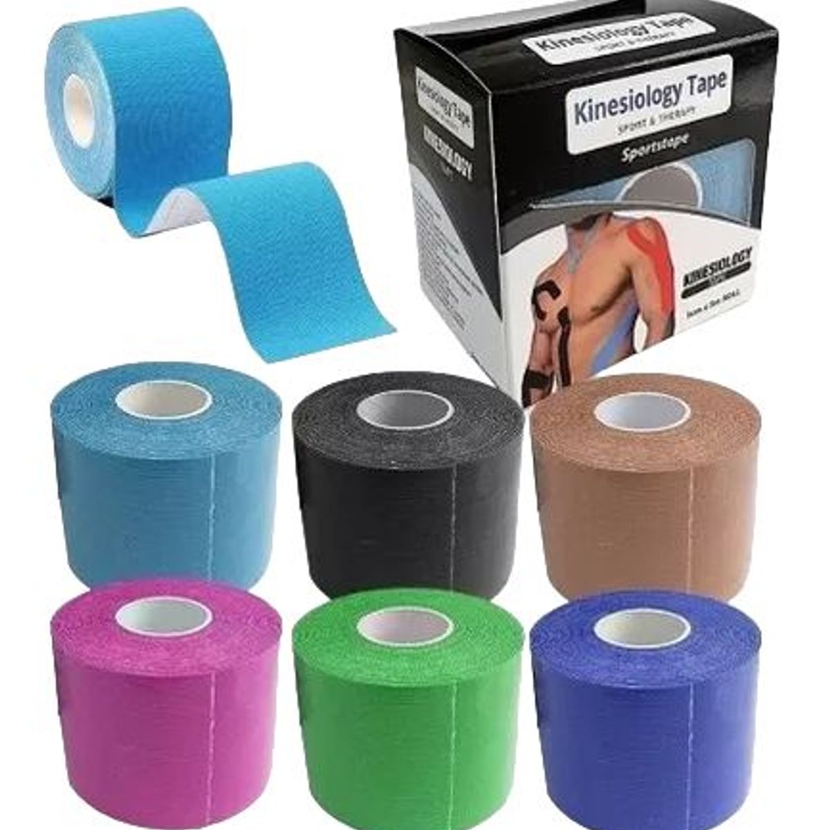 GENERICO - CINTA DE KINESIOLOGÍA FISIO DEPORTIVO SOPORTE PARA LESIONES