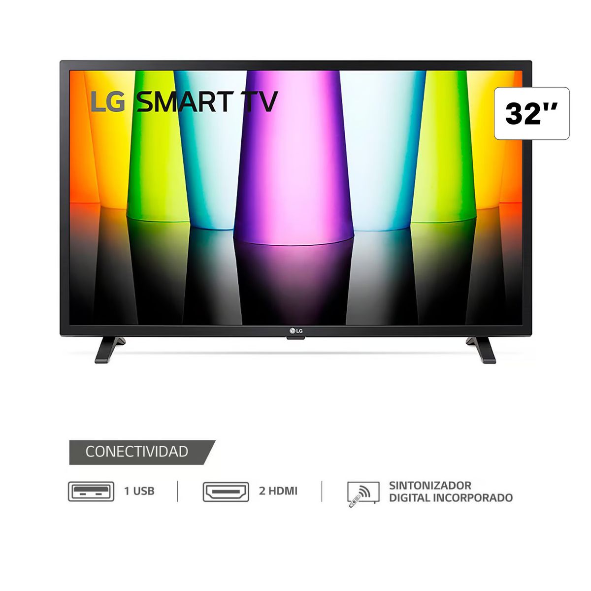 LG - Televisor LG Led 32" HD Smart Tv 2024 32LQ600BPSA + ANTENA DIGITAL