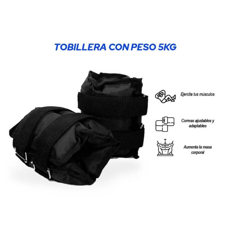 GENERICO - TOBILLERA MUÑEQUERA DE PESO 5KG