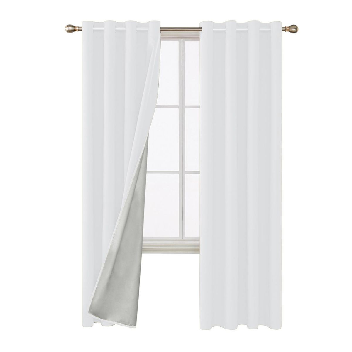 GENERICO - Cortina Blackout Lino Textura Térmica Engomada - Blanco