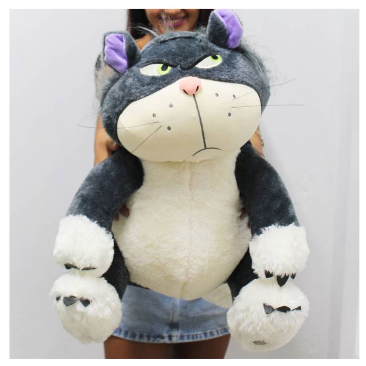 GENERICO - Peluche Gato Lucifer 45cm Gato Kawaii Enfadado Cenicienta