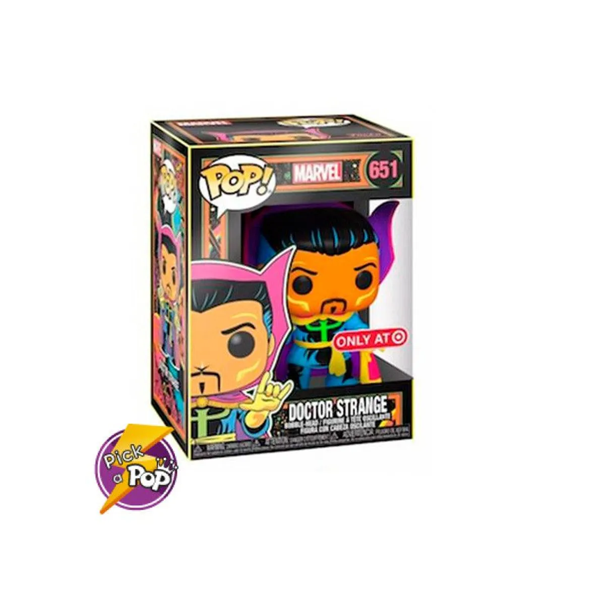 FUNKO - DOCTOR STRANGE BLACK LIGHT 651 MARVEL EXCLUSIVO