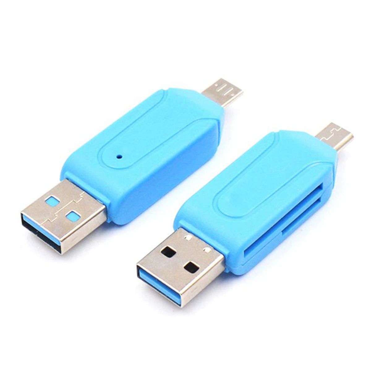 GENERICO - ADAPTADOR MICRO USB A OTG CON LECTOR DE MEMORIA MICRO SD
