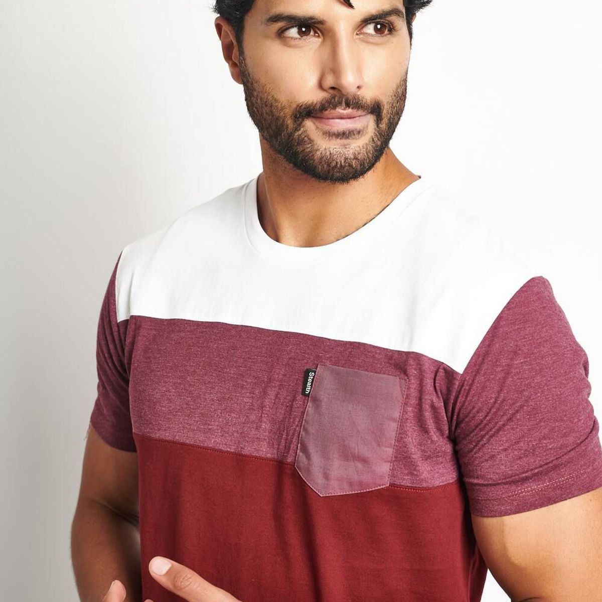 STEALTH - Polo Manga Corta Cuello Redondo Hombre Bloques Stealth