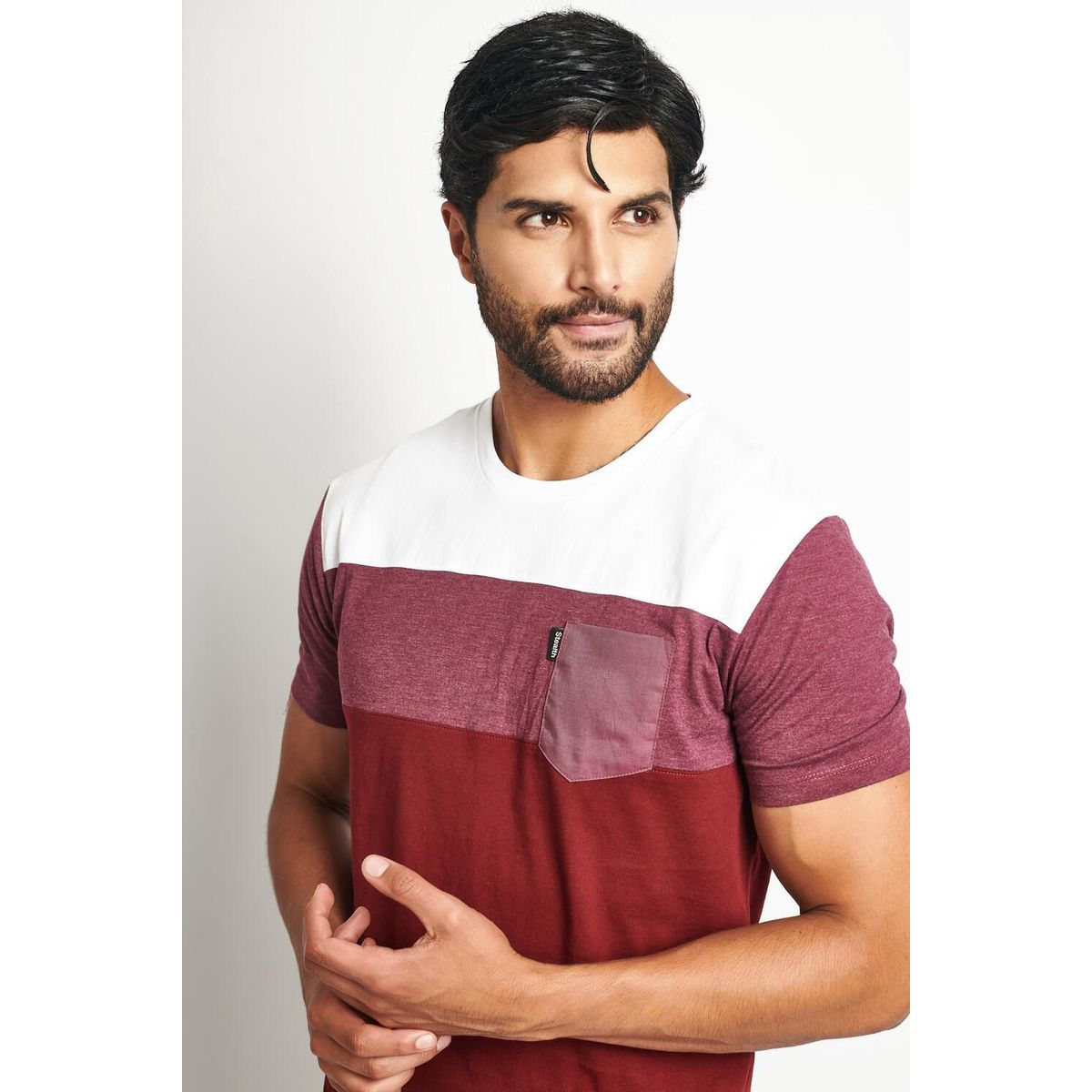 STEALTH - Polo Manga Corta Cuello Redondo Hombre Bloques Stealth