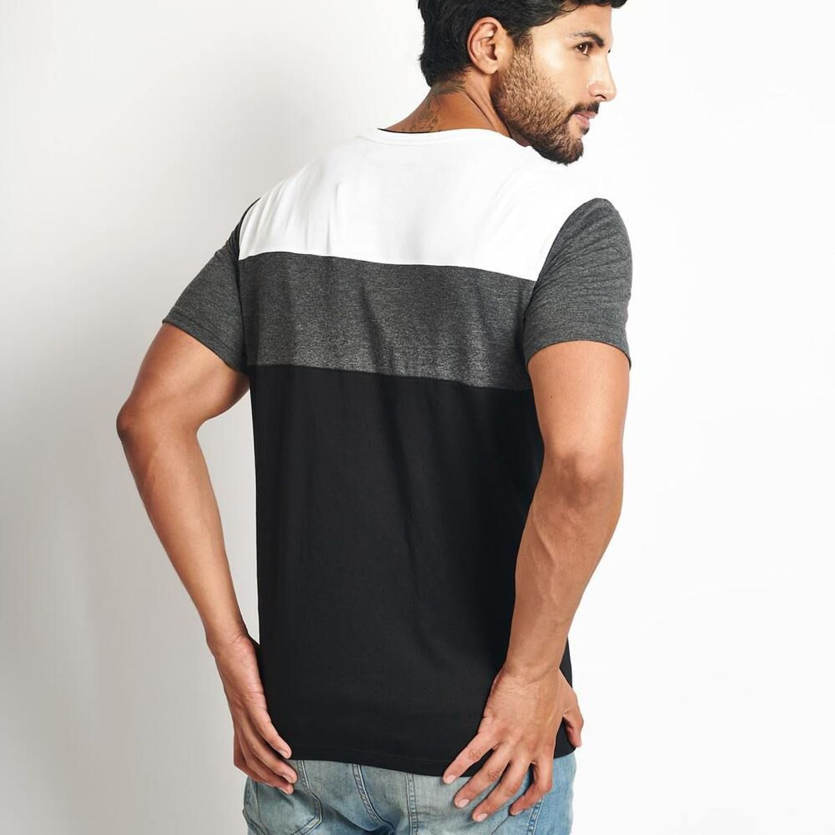 STEALTH - Polo Manga Corta Cuello Redondo Hombre Bloques Stealth