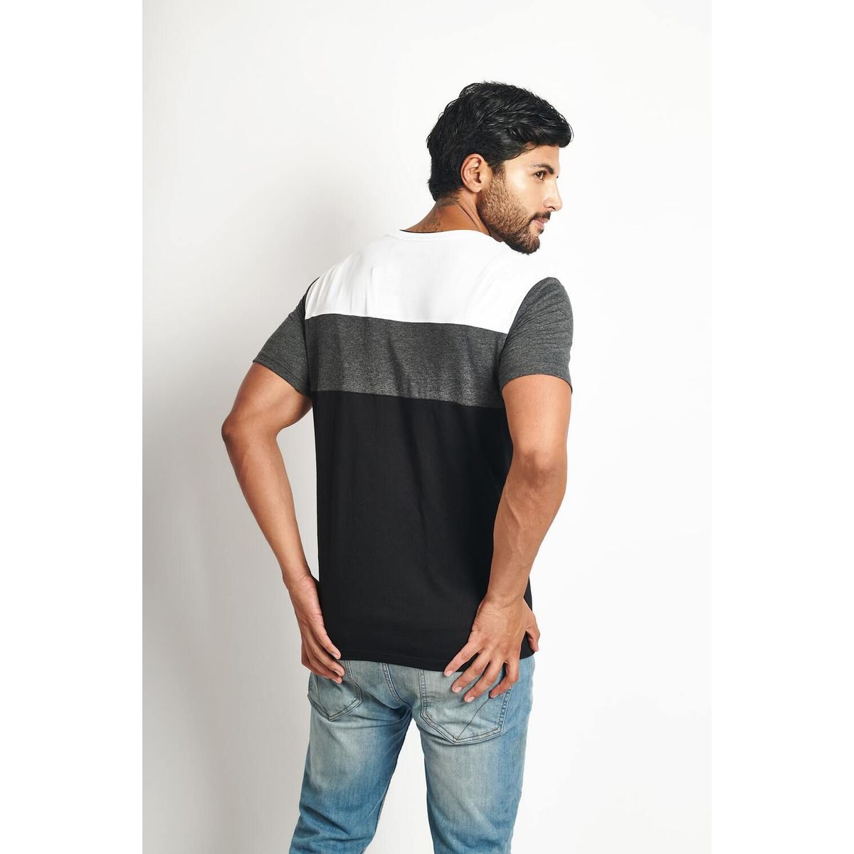 STEALTH - Polo Manga Corta Cuello Redondo Hombre Bloques Stealth