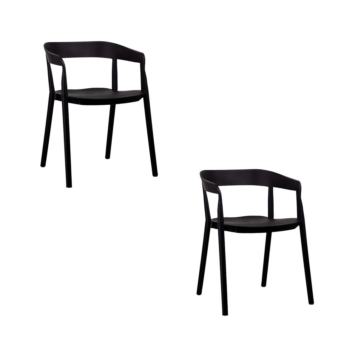 NIHM - Set x2 Silla de Comedor Tayrona Negro - NIHM