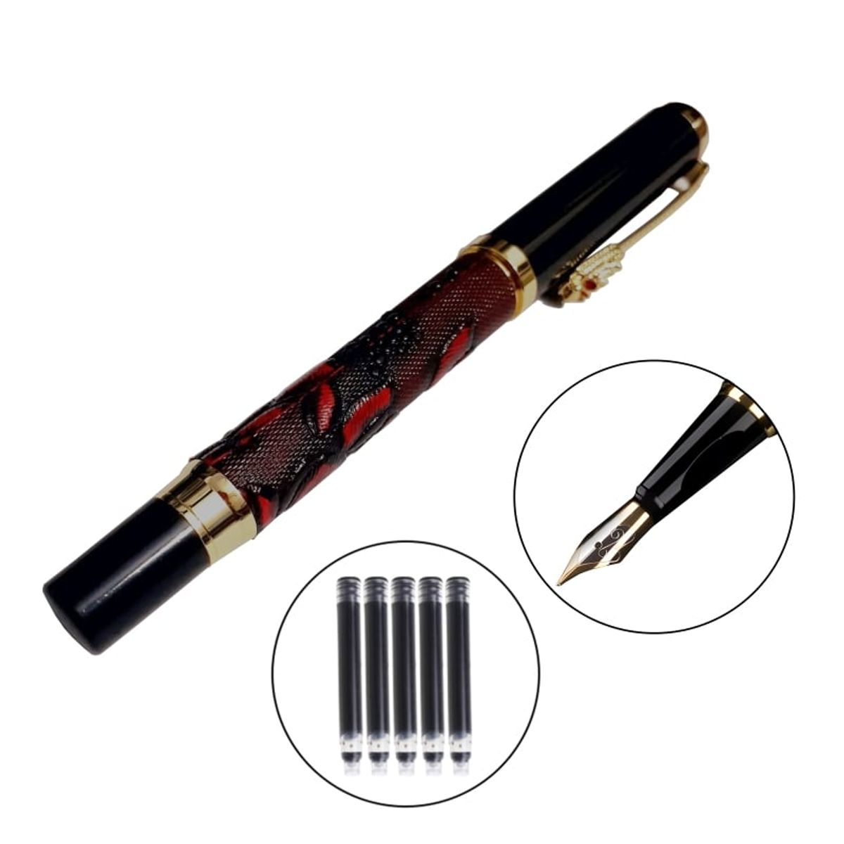 GENERICO - Bolígrafo Pluma Fuente Estilográfica de Lujo