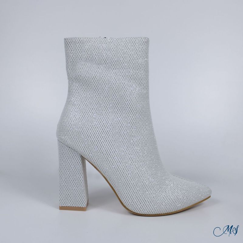 MARGLO SHOES - Botas Cortas Mujer Plateado M07