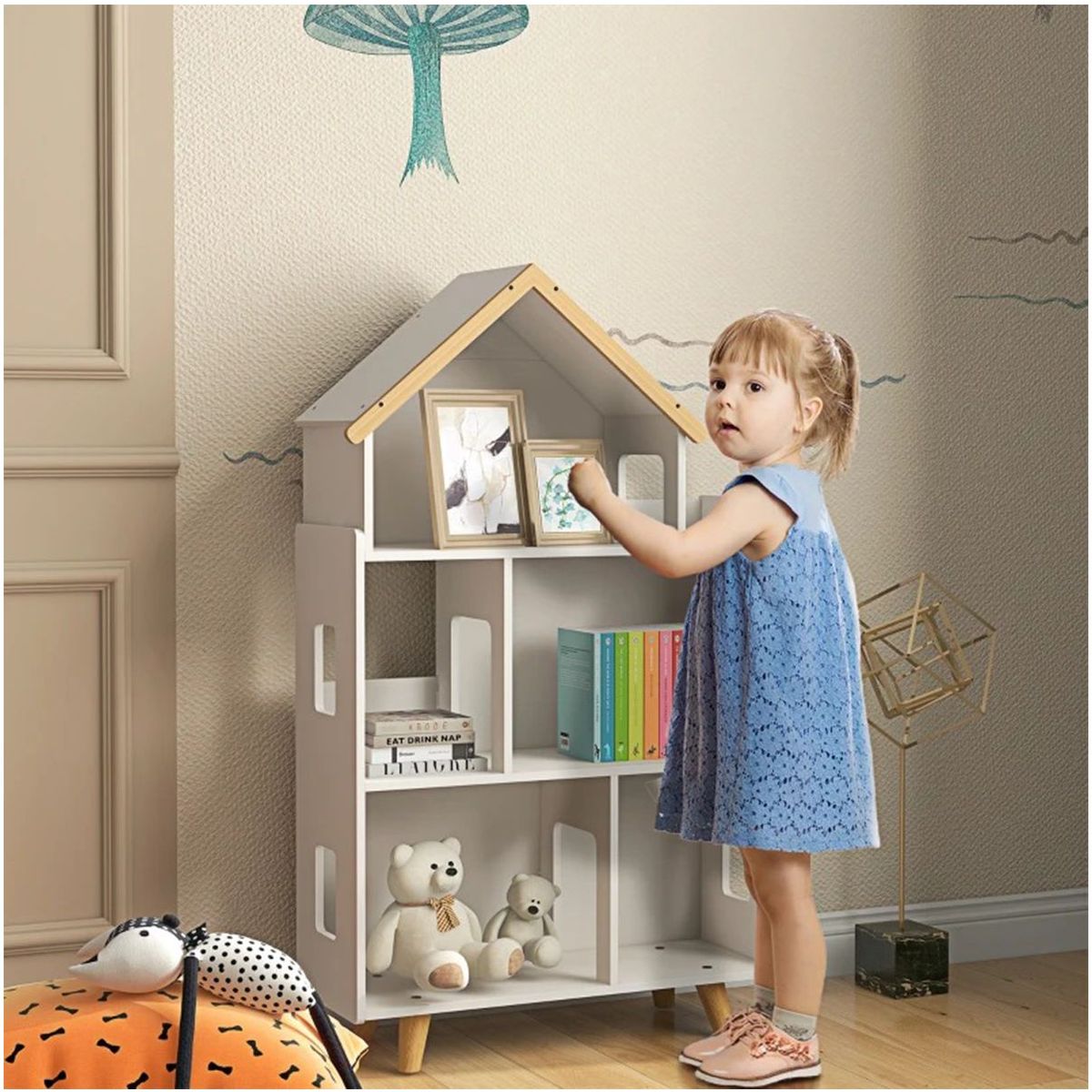 DIBA MUEBLES - Estante Organizador Infantil Casa Mizuki DIBA Muebles