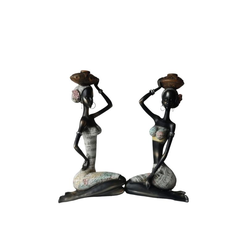 GENERICO - Escultura Morenas 40x35x29cm