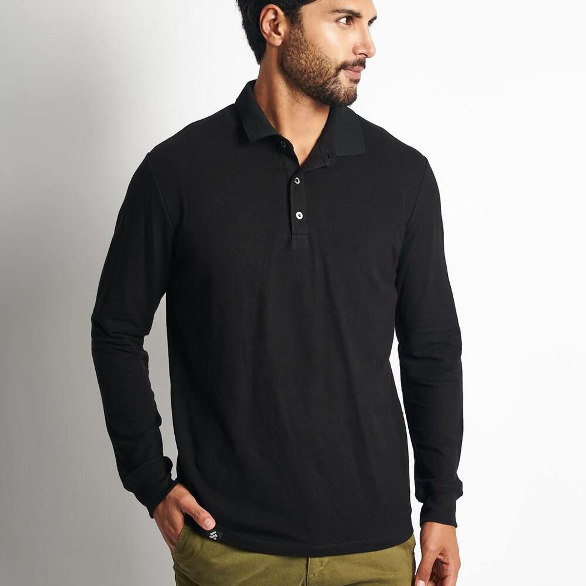 STEALTH - Polo Pique Manga Larga Hombre Stealth