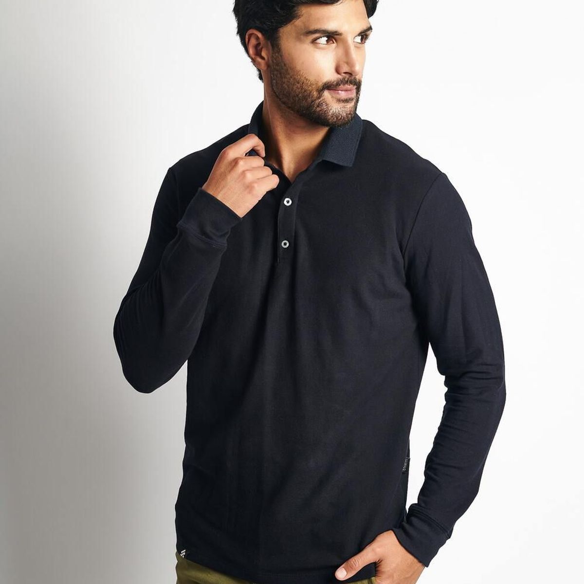 STEALTH - Polo Pique Manga Larga Hombre Stealth