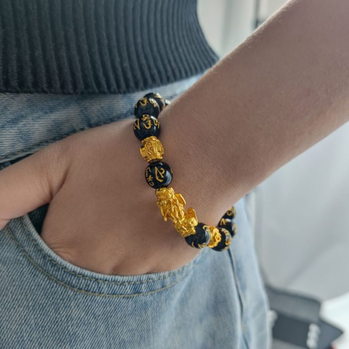 GENERICO - Pulsera Dragon Feng Shui Pixiu